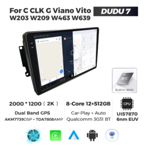 Navigatie Dedicata Benz C CLK G Viano Vito W203 W209 W463 W639 DUDU7 9" 12GB RAM, 512GB ROM, Octacore, Ecran 2K, CarPlay&AndroidAuto, Android - imagine 5
