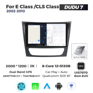 Navigatie Dedicata Benz CLS-Class 2002-2010 DUDU7 9" 12GB RAM, 512GB ROM, Octacore, Ecran 2K, CarPlay&AndroidAuto, Android - imagine 5