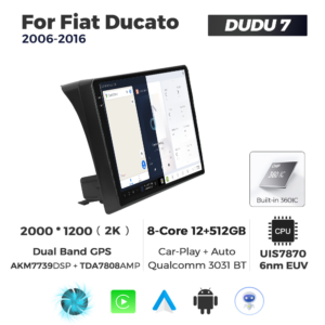 Navigatie Dedicata Fiat Ducato 2006-2016 DUDU7 9" 12GB RAM, 512GB ROM, Octacore, Ecran 2K, CarPlay&AndroidAuto, Android - imagine 5