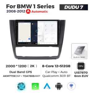 Navigatie Dedicata BMW Seria 1 2008-2012 DUDU7 9" 12GB RAM, 512GB ROM, Octacore, Ecran 2K, CarPlay&AndroidAuto, Android, Clima - imagine 5