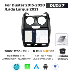 Navigatie Dedicata Renault Duster 2015-2020 DUDU7 9" 8GB RAM, 128GB ROM, Octacore, Ecran 2K, CarPlay&AndroidAuto, Android - imagine 5