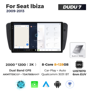 Navigatie Dedicata Seat Ibiza 2009-2013 DUDU7 9" 8GB RAM, 128GB ROM, Octacore, Ecran 2K, CarPlay&AndroidAuto, Android - imagine 5
