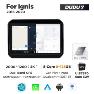 Navigatie Dedicata Suzuki Ignis 2016-2020 DUDU7 9" 8GB RAM, 128GB ROM, Octacore, Ecran 2K, CarPlay&AndroidAuto, Android - imagine 5