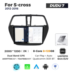 Navigatie Dedicata Suzuki S-Cross 2012-2016 DUDU7 9" 8GB RAM, 128GB ROM, Octacore, Ecran 2K, CarPlay&AndroidAuto, Android - imagine 5