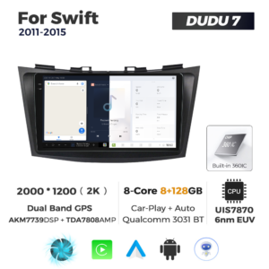 Navigatie Dedicata Suzuki Swift 2011-2015 DUDU7 9" 8GB RAM, 128GB ROM, Octacore, Ecran 2K, CarPlay&AndroidAuto, Android - imagine 5