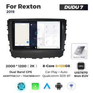 Navigatie Dedicata SsangYong Rexton 2019 DUDU7 9" 8GB RAM, 128GB ROM, Octacore, Ecran 2K, CarPlay&AndroidAuto, Android - imagine 5