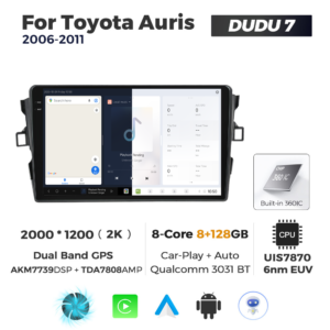 Navigatie Dedicata Toyota Auris 2006-2011 DUDU7 9" 8GB RAM, 128GB ROM, Octacore, Ecran 2K, CarPlay&AndroidAuto, Android - imagine 5