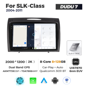Navigatie Dedicata Benz SLK-Class 2004-2011 DUDU7 9" 8GB RAM, 128GB ROM, Octacore, Ecran 2K, CarPlay&AndroidAuto, Android - imagine 5
