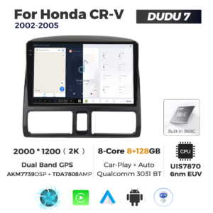 Navigatie Dedicata Honda CRV 2002-2005 DUDU7 9" 8GB RAM, 128GB ROM, Octacore, Ecran 2K, CarPlay&AndroidAuto, Android - imagine 5