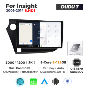 Navigatie Dedicata Honda Insight 2009-2014 DUDU7 9" 8GB RAM, 128GB ROM, Octacore, Ecran 2K, CarPlay&AndroidAuto, Android - imagine 5