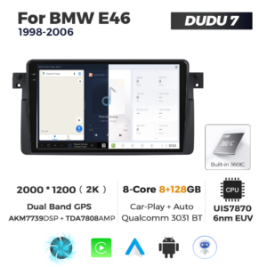 Navigatie Dedicata BMW E46 1998-2006 DUDU7 9" 8GB RAM, 128GB ROM, Octacore, Ecran 2K, CarPlay&AndroidAuto, Android - imagine 5