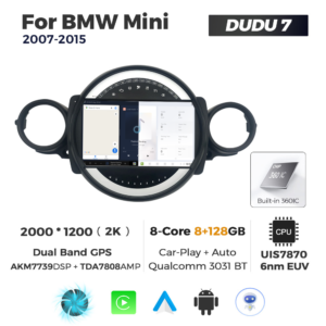 Navigatie Dedicata BMW MINI 2007-2015 DUDU7 9" 8GB RAM, 128GB ROM, Octacore, Ecran 2K, CarPlay&AndroidAuto, Android - imagine 5