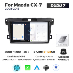 Navigatie Dedicata Mazda CX-7 2008-2015 DUDU7 9" 8GB RAM, 128GB ROM, Octacore, Ecran 2K, CarPlay&AndroidAuto, Android - imagine 5