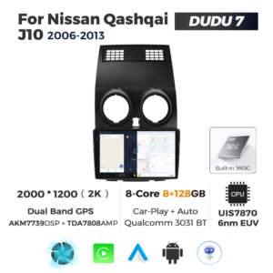 Navigatie Dedicata Nissan Qashqai J10 2006-2013 DUDU7 9" 8GB RAM, 128GB ROM, Octacore, Ecran 2K, CarPlay&AndroidAuto, Android - imagine 5