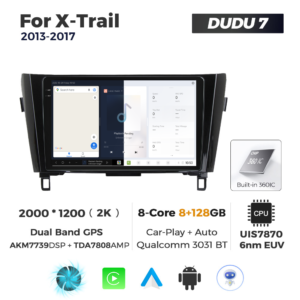 Navigatie Dedicata Nissan X-Trail 2013-2017 DUDU7 9" 8GB RAM, 128GB ROM, Octacore, Ecran 2K, CarPlay&AndroidAuto, Android - imagine 5
