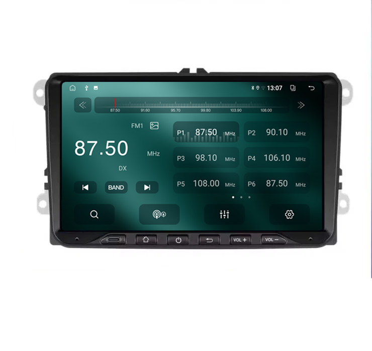 Navigatie dedicata Volkswagen cu USB C Frontal, 4GB RAM 64GB ROM, Quadcore , Android 14, Display QLED 9", DSP, Carplay&Android Auto - imagine 2