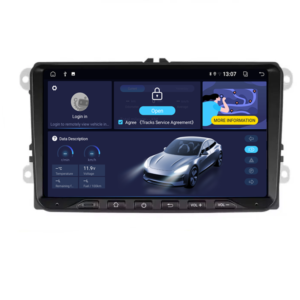 Navigatie dedicata Volkswagen cu USB C Frontal, 4GB RAM 64GB ROM, Quadcore , Android 14, Display QLED 9", DSP, Carplay&Android Auto - imagine 3